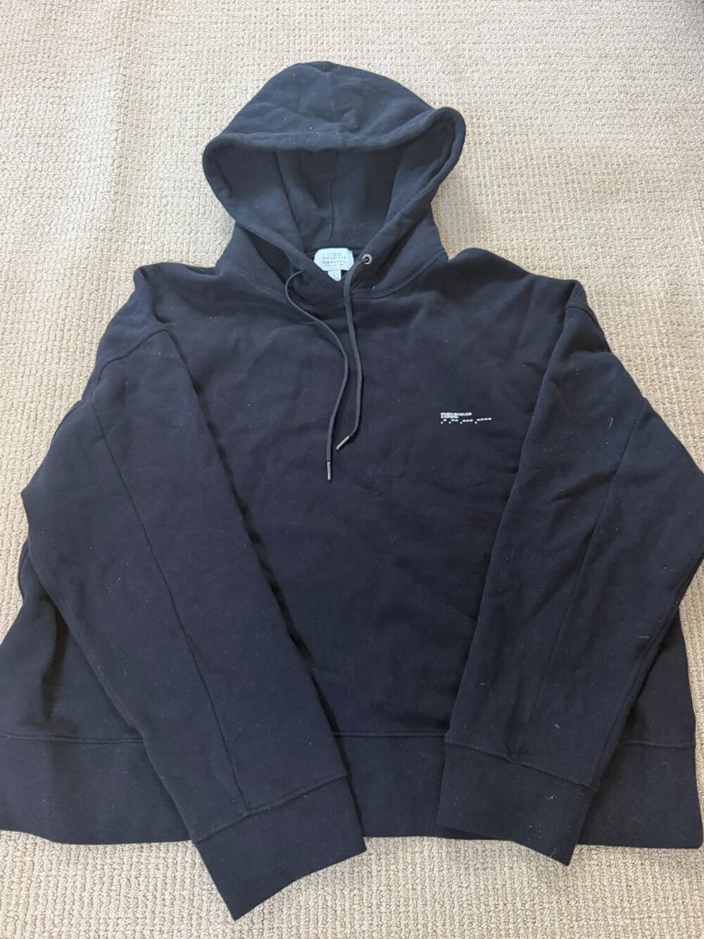 Studio Nicholson x Sunspel Maun Hoodie Black Size L